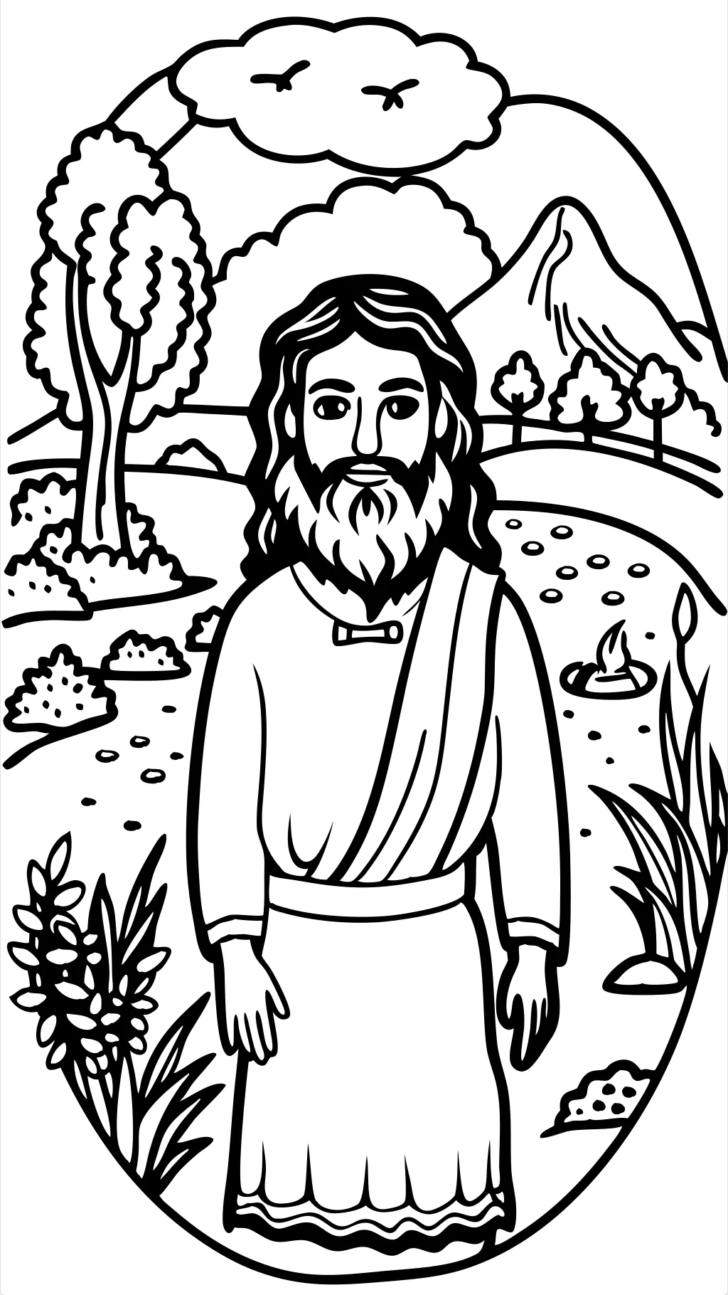 Página para colorear de John the Baptist